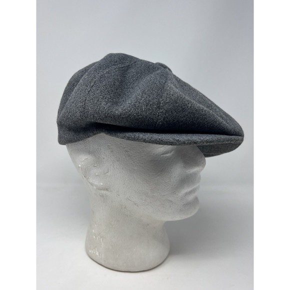 Stetson Mens Baker Boy Newsboy Flat Golf Hat Wool Blend Eight Panel Gray S/M Cap - Picture 4 of 6